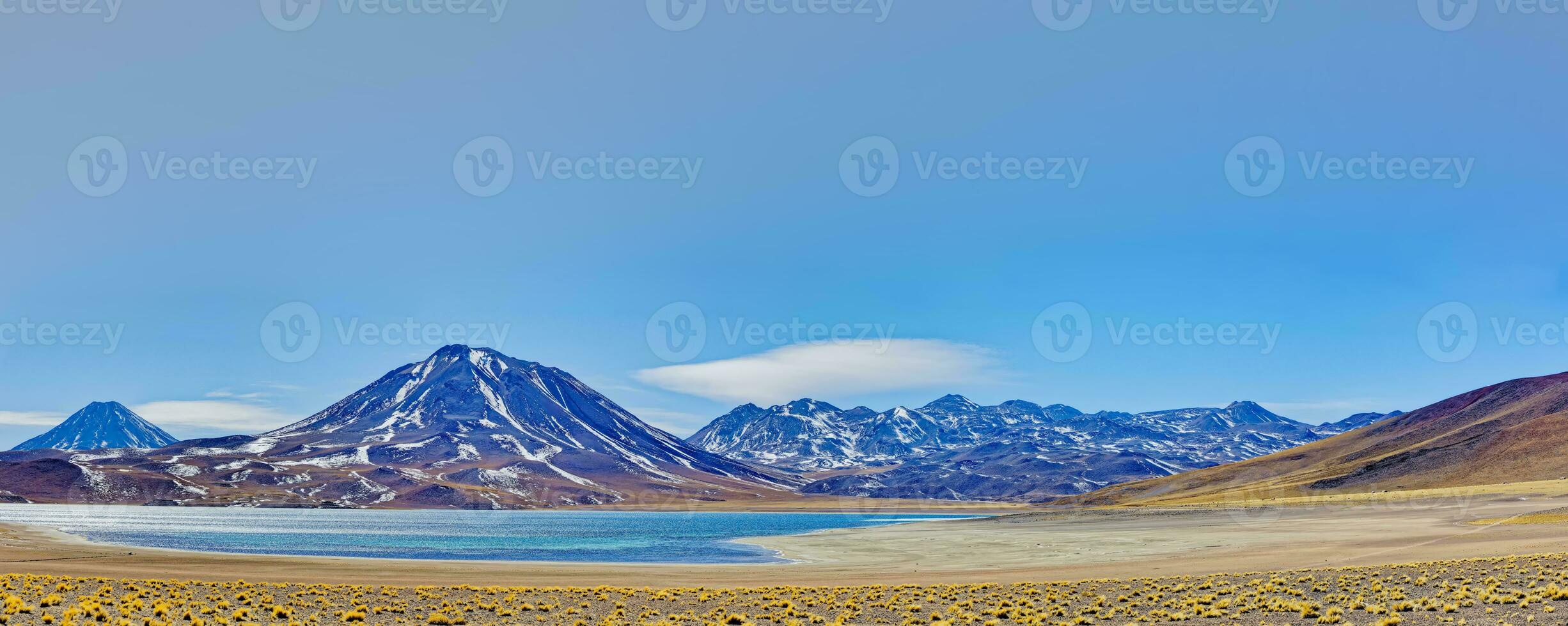 miscanti altiplanisch lagune in de atacama woestijn - san pedro de atacama. foto