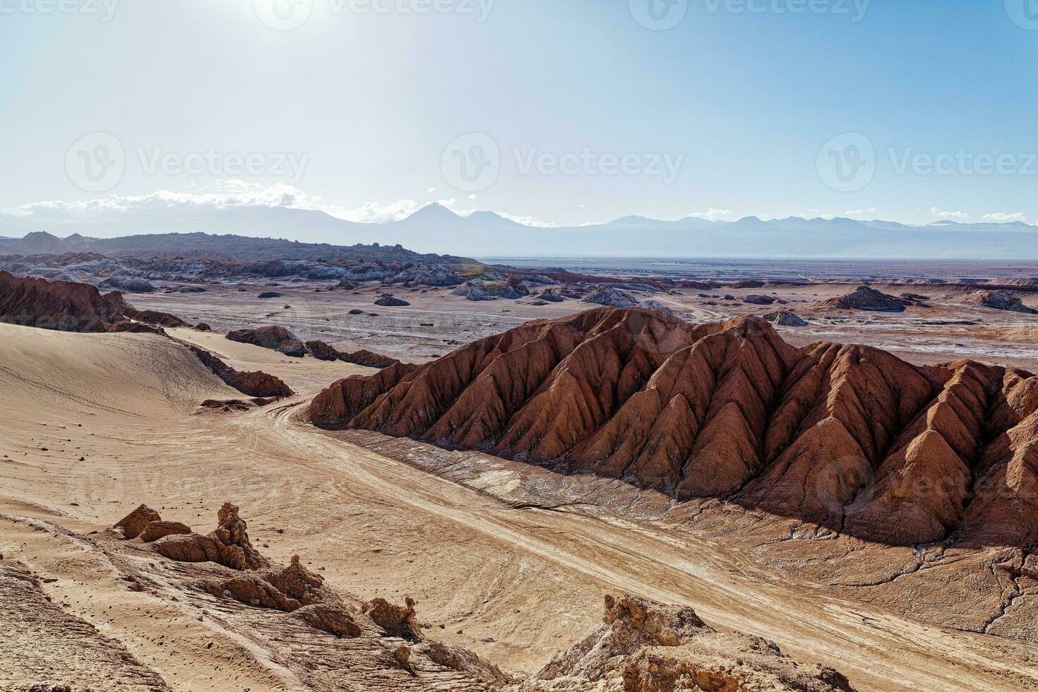 landschappen van de atacama woestijn - san pedro de atacama - el loa - antofagasta regio - Chili. foto