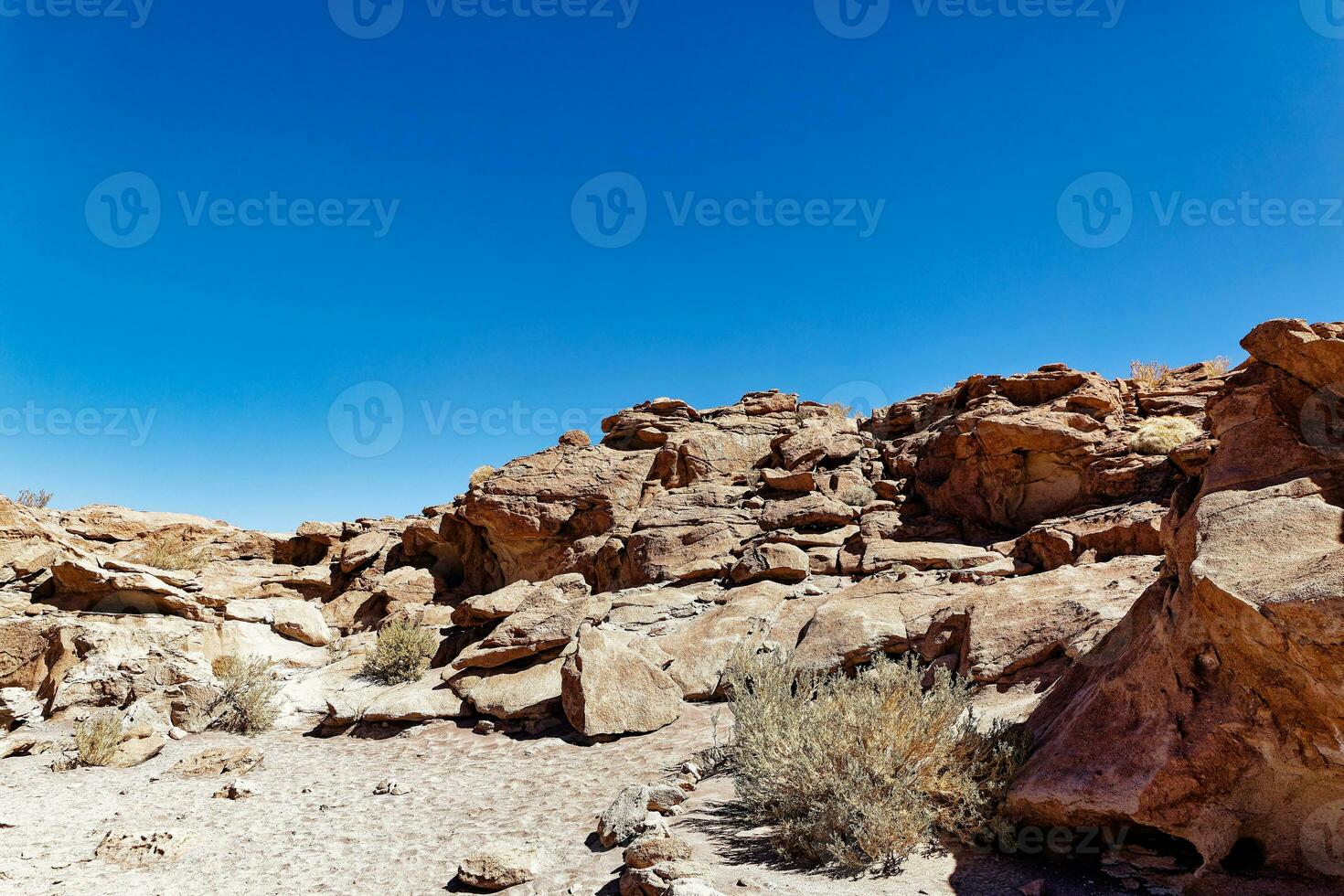 yerbas buenas archeologisch plaats - Chili. grot schilderijen - atacama woestijn. san pedro de atacama. foto