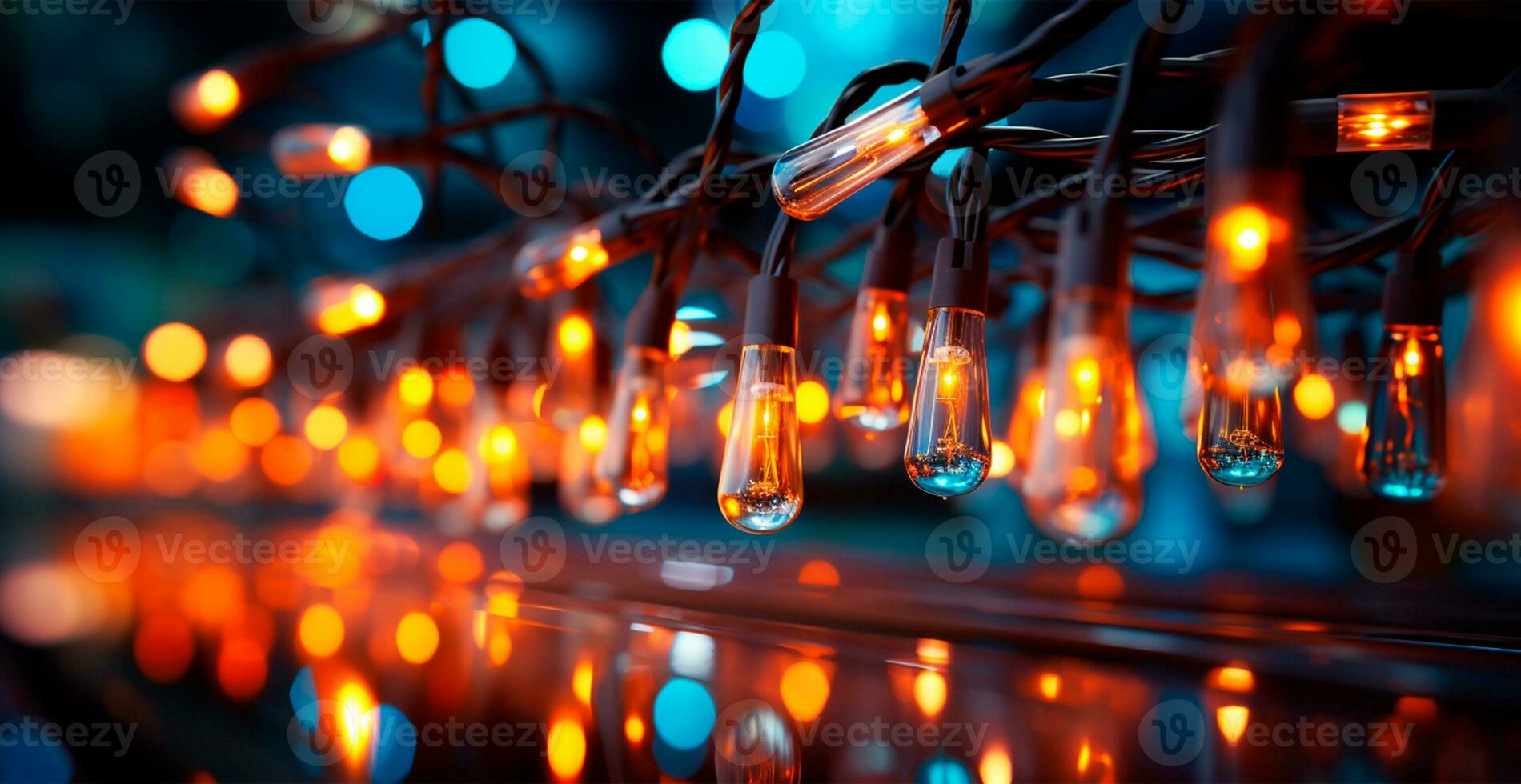klein helder licht bollen, micro diodes - ai gegenereerd beeld foto