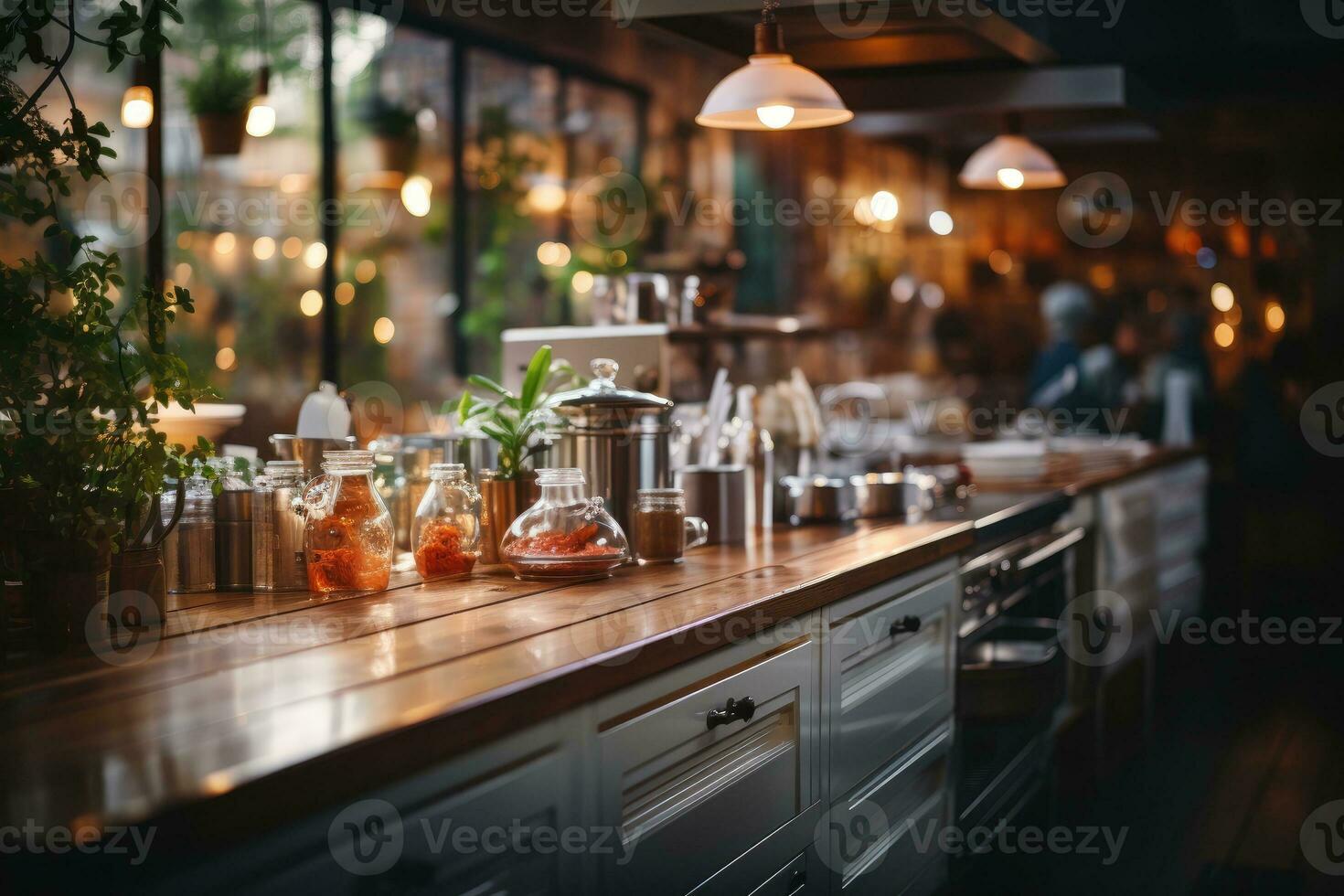 vredig situatie van de middag in de keuken ai gegenereerd foto