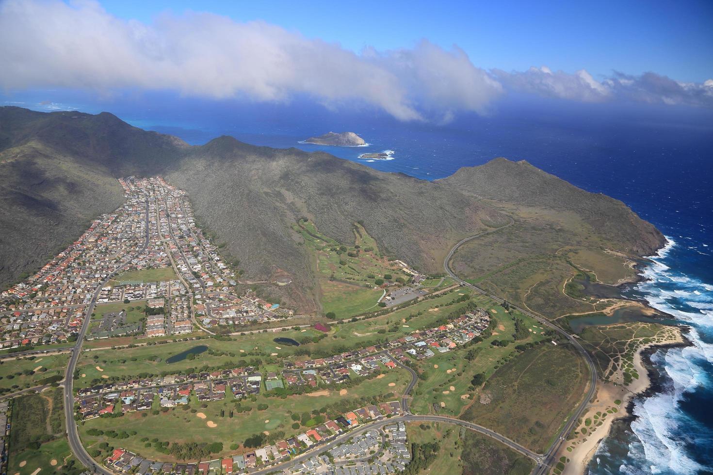 luchtfoto van oahu hawaii foto