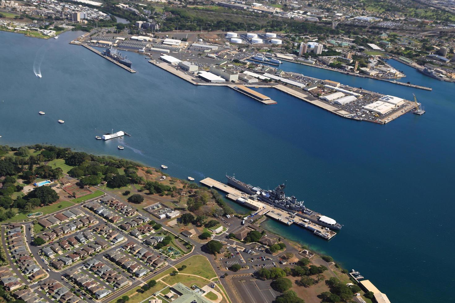 luchtfoto van Pearl Harbor foto