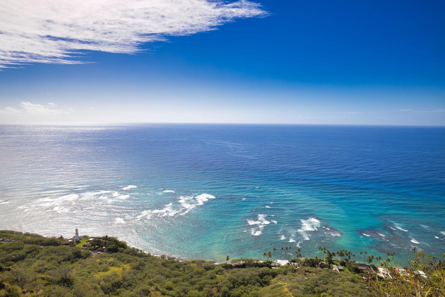 het uitzicht vanaf Diamond Head Hawaï foto