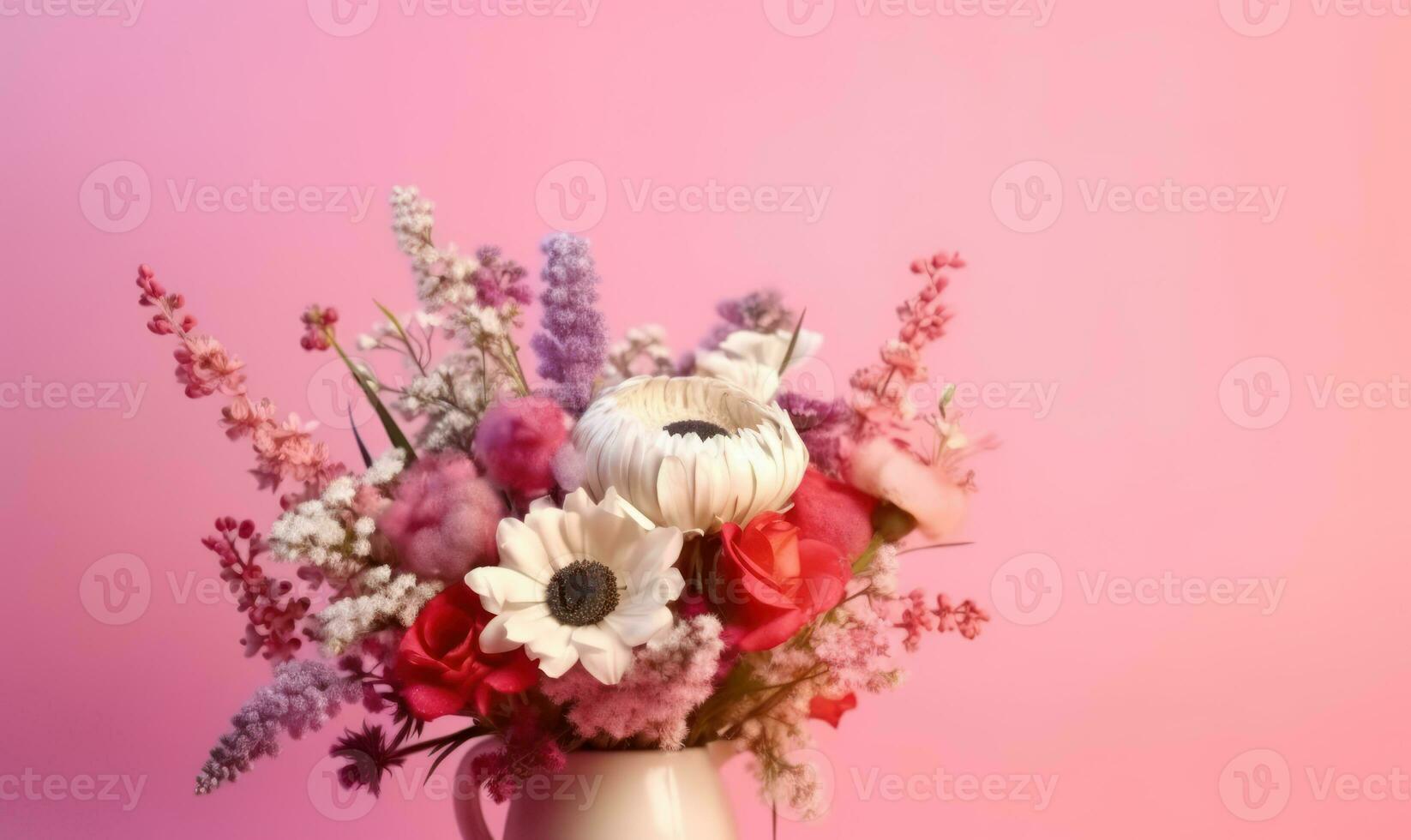 kleurrijk bloemen arrangement van van de natuur schoonheid en elegantie. ai generatief foto