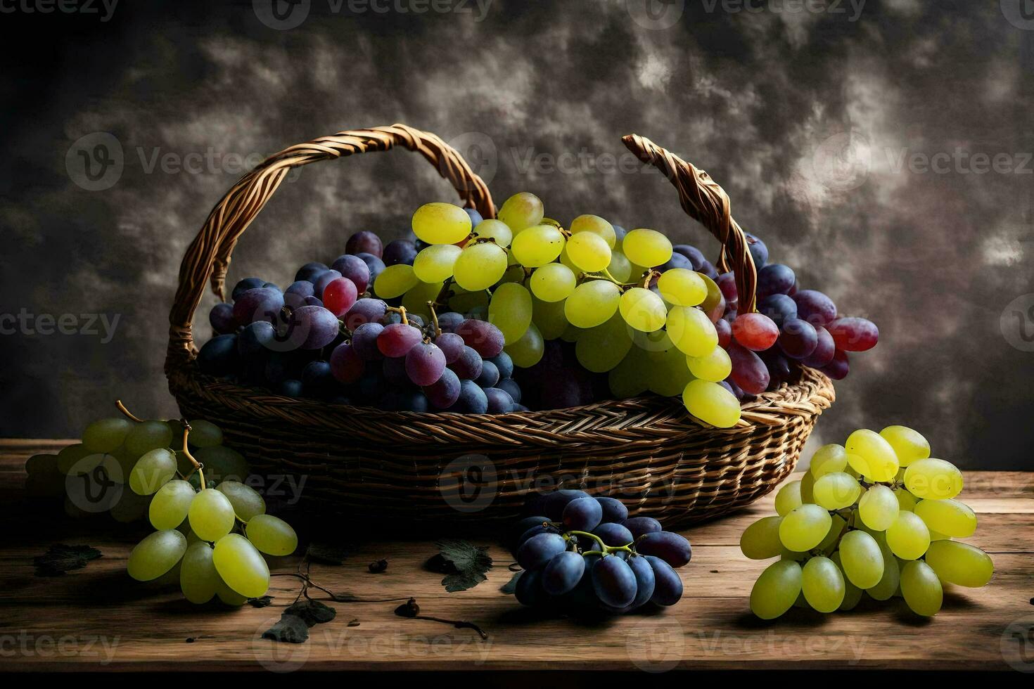 druiven fotograaf - nog steeds leven met druiven door James Watson. ai-gegenereerd foto