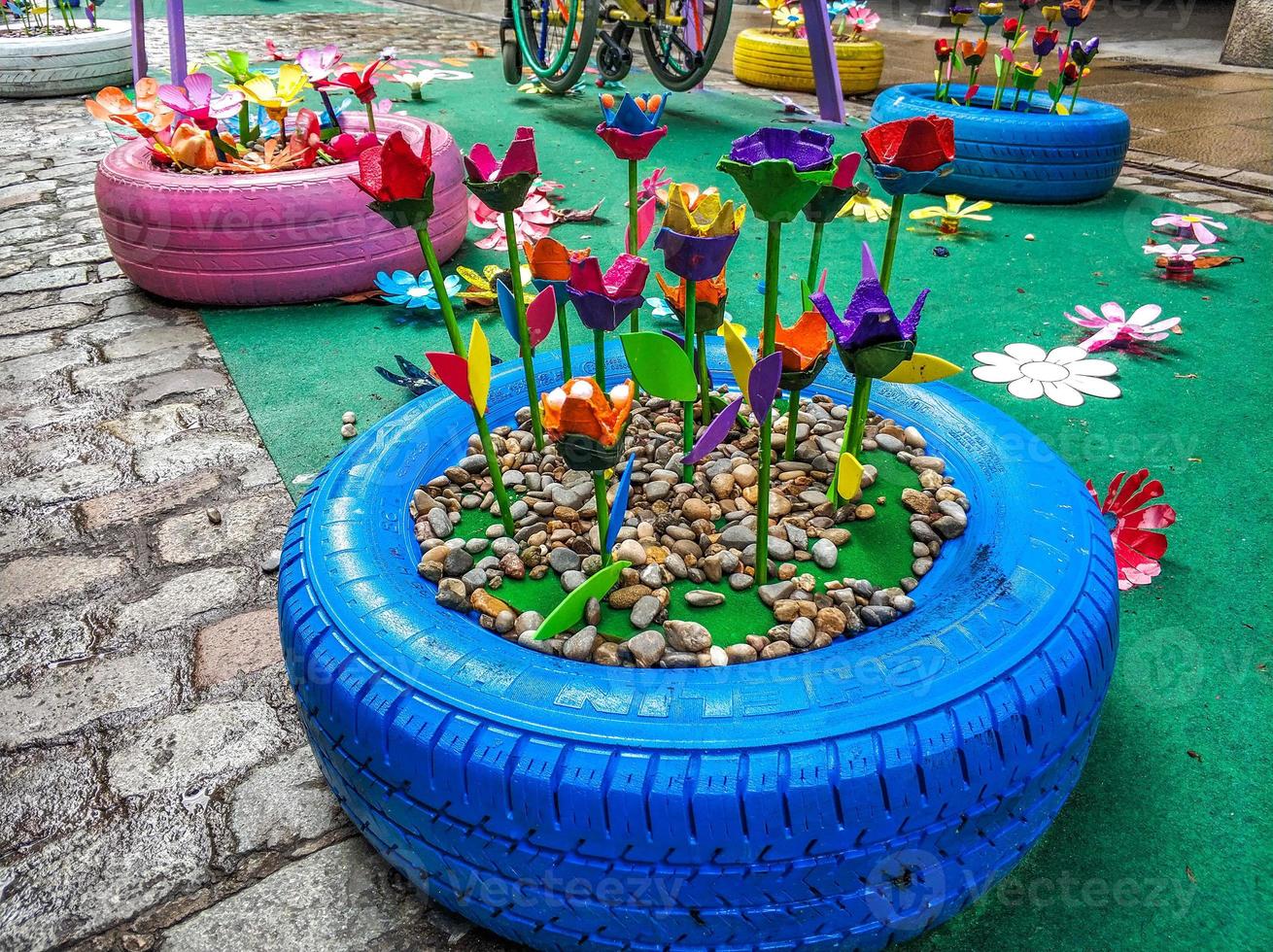 bloemenfestival in girona temps de flors, spanje. 2018 foto