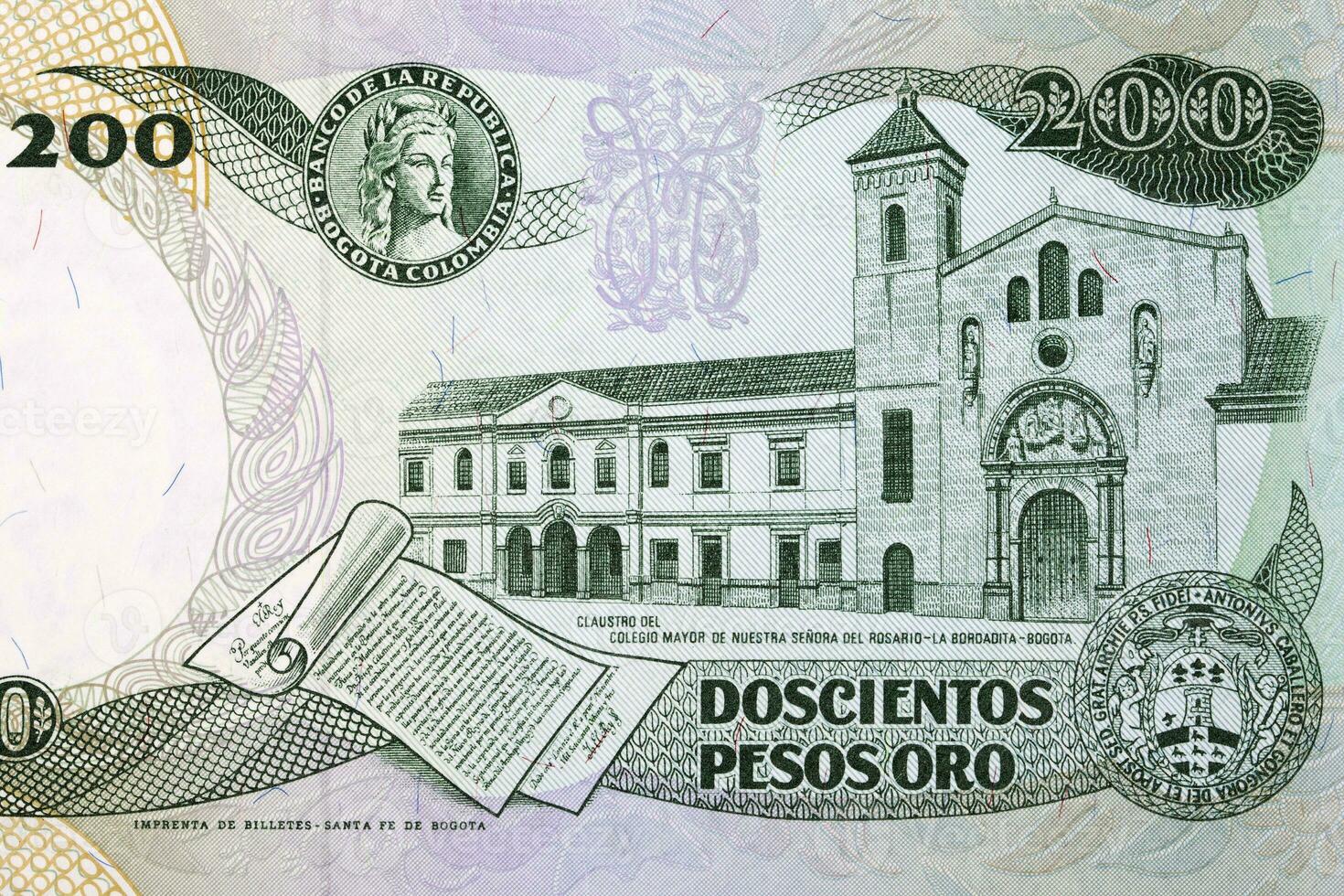 klooster van de colegio burgemeester de nuestra senora del rosario in Bogota foto