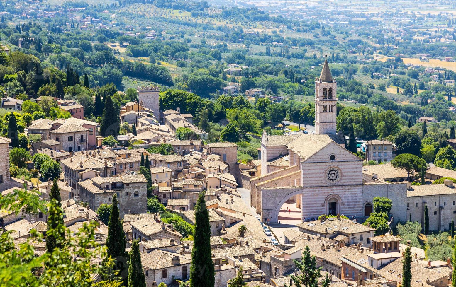 Assisi dorp in de regio Umbrië, Italië. foto