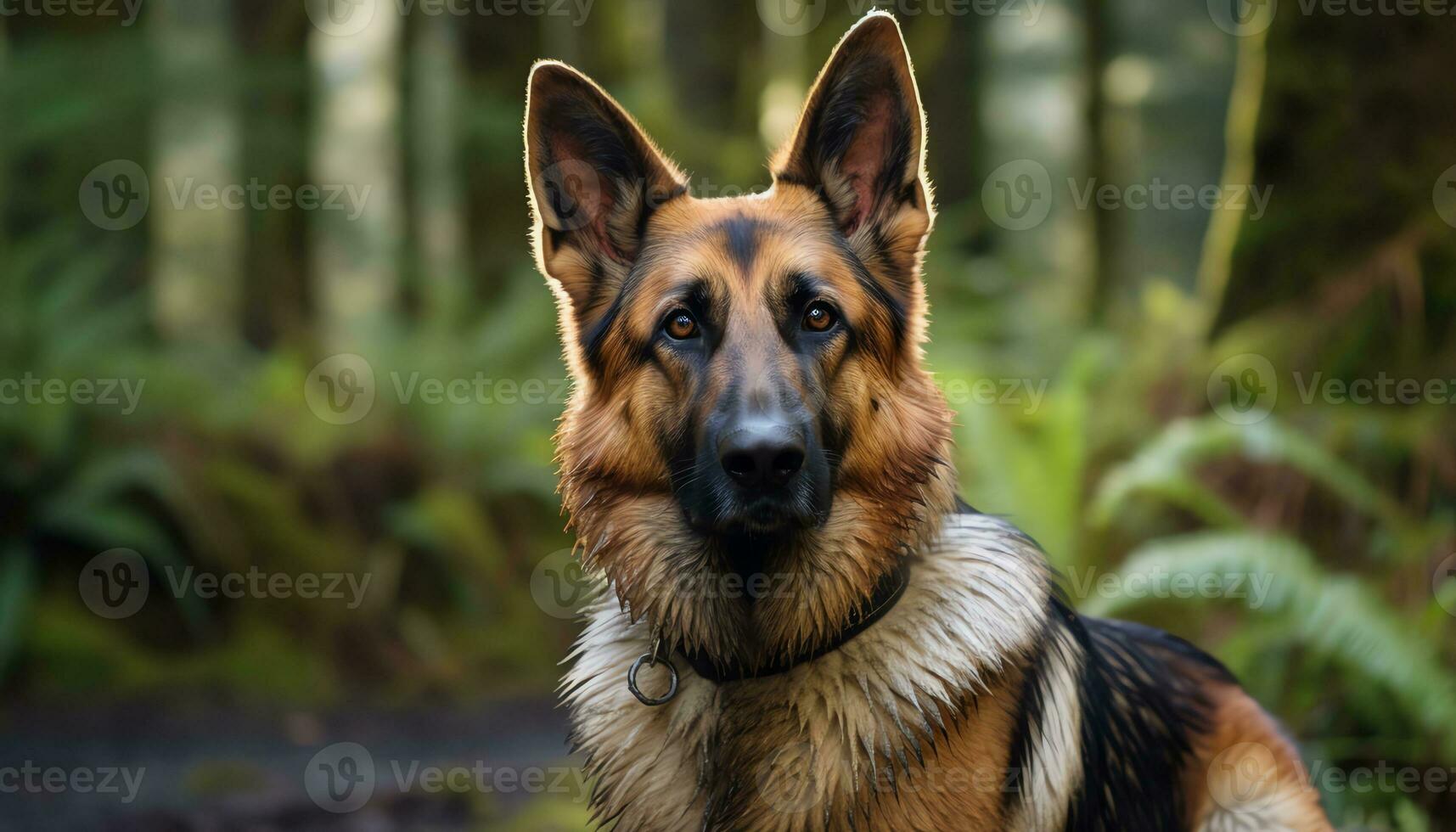 gouden retriever hond houdende in gras Bij zonsondergang ai gegenereerd foto