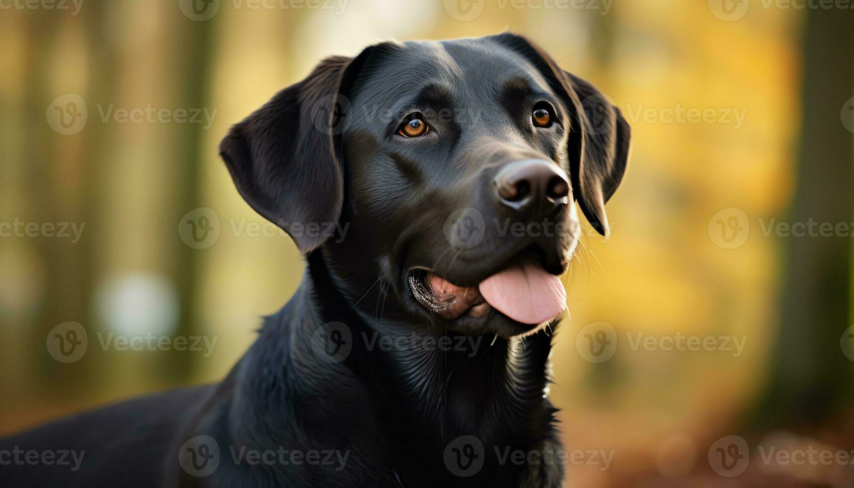 een hond is zittend in de gras Bij zonsondergang ai gegenereerd foto