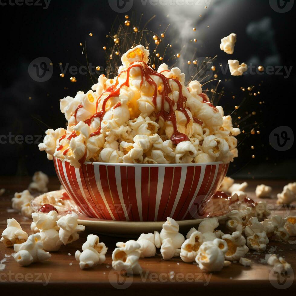 heerlijk popcorn tussendoortje foto