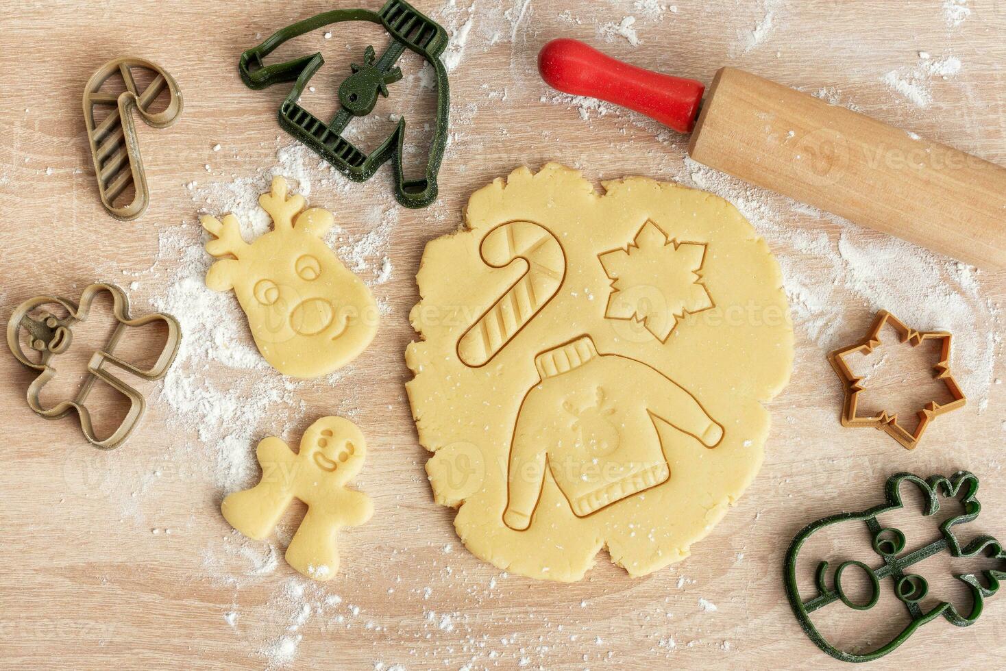 Kerstmis bakken, peperkoek koekjes foto