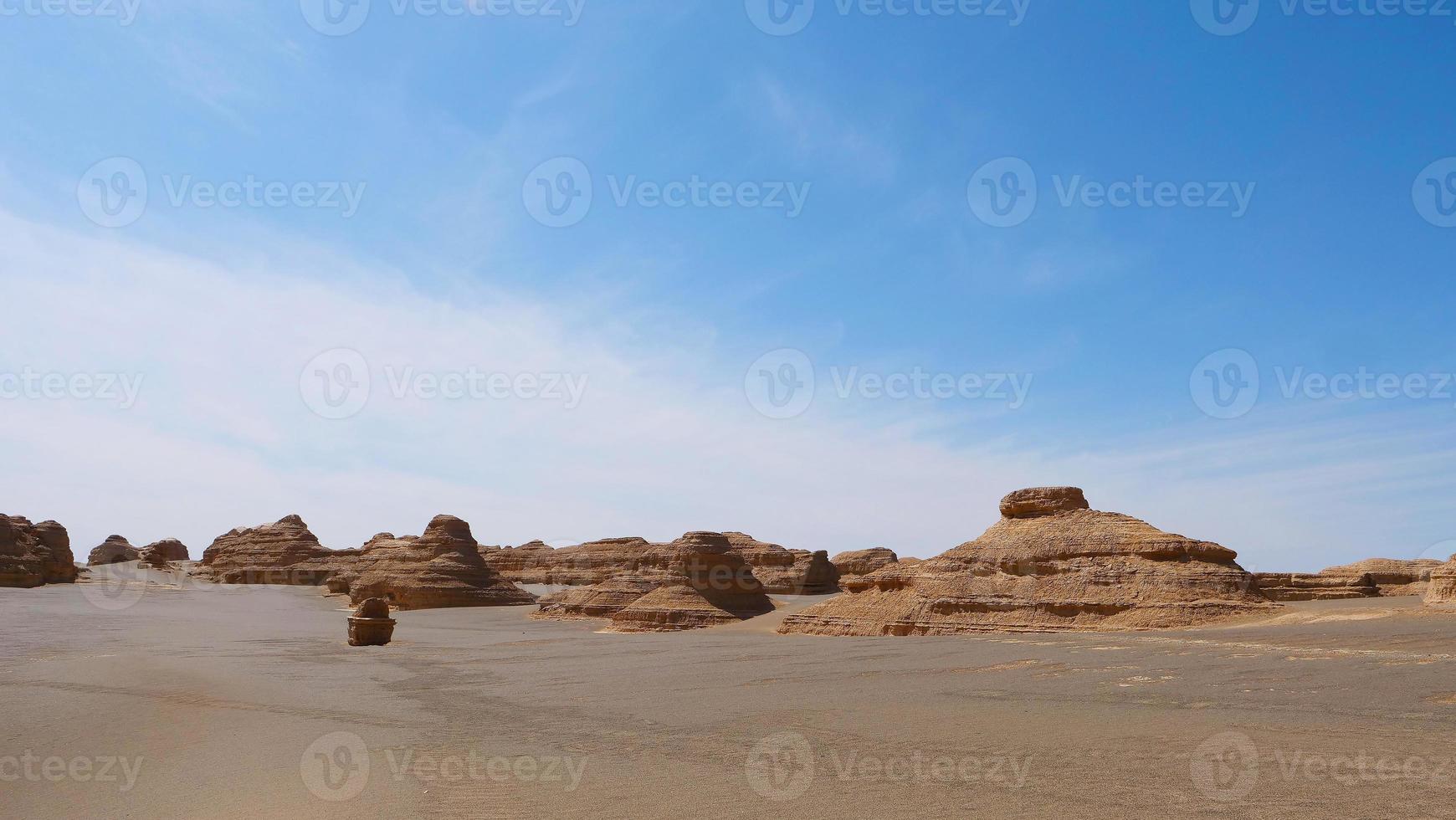 Yarrang-landvorm in dunhuang unesco wereldwijd geopark, gansu china. foto