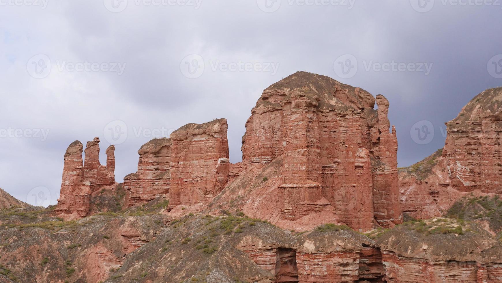 binggou danxia natuurgebied in de provincie sunan zhangye gansu, china. foto