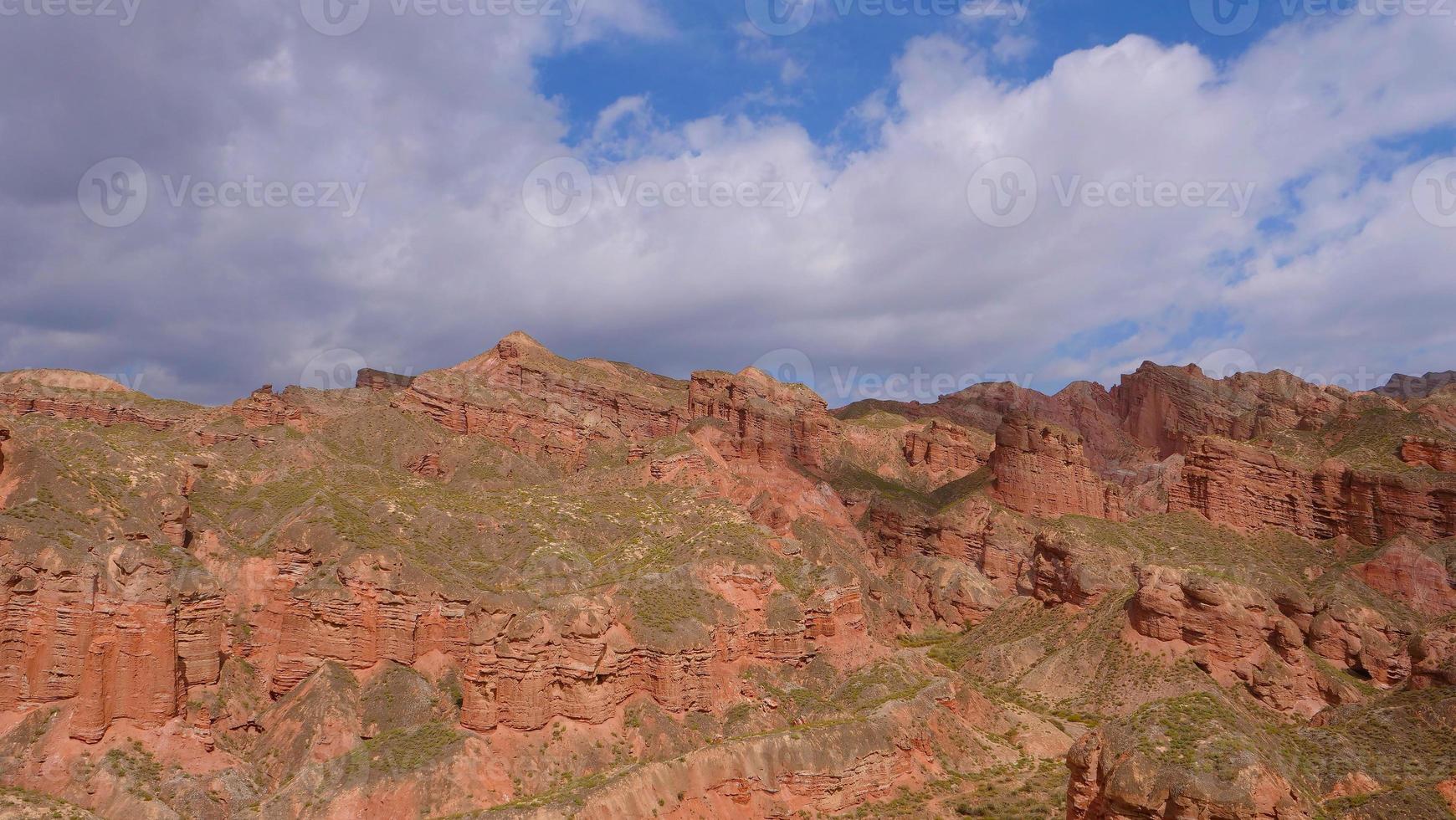 binggou danxia natuurgebied in de provincie sunan zhangye gansu, china. foto