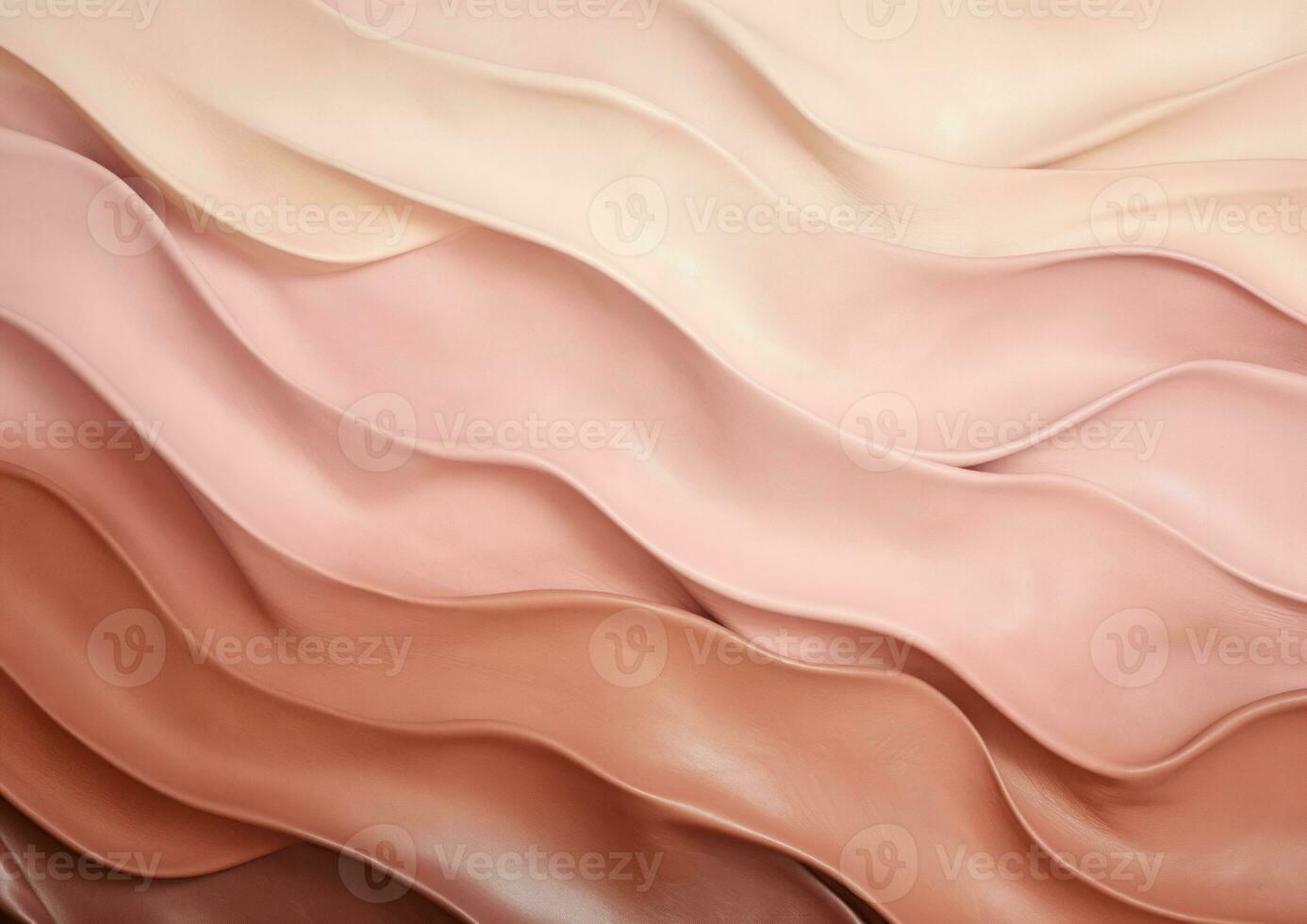 abstract achtergrond van een golvend roze en beige kleding stof. ai gegenereerd foto