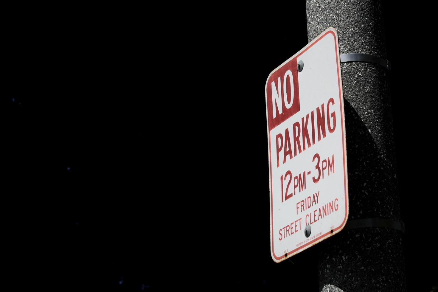 geen parkeerborden in de verenigde staten foto