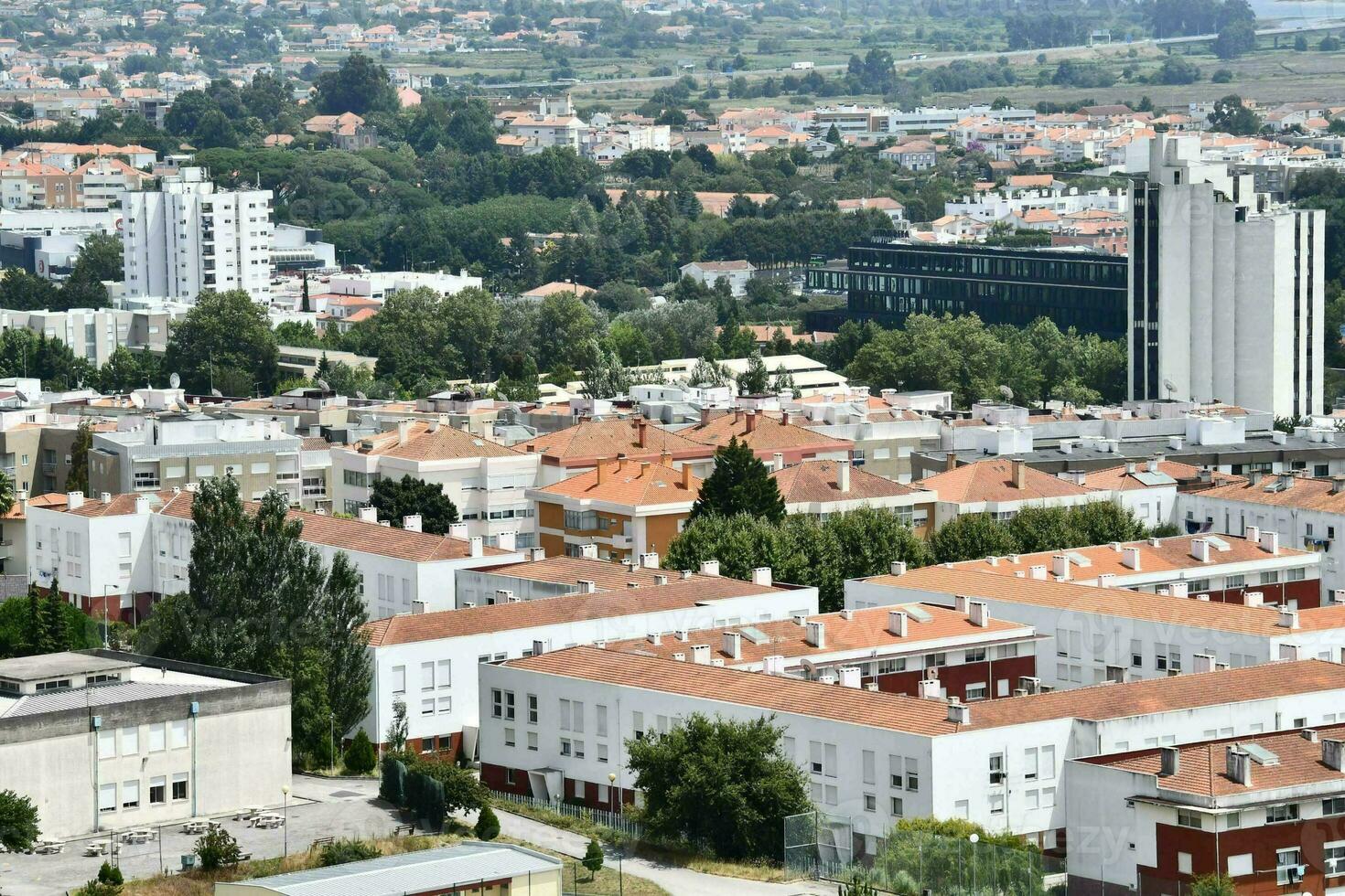 uitzicht op de stad vanuit de lucht foto