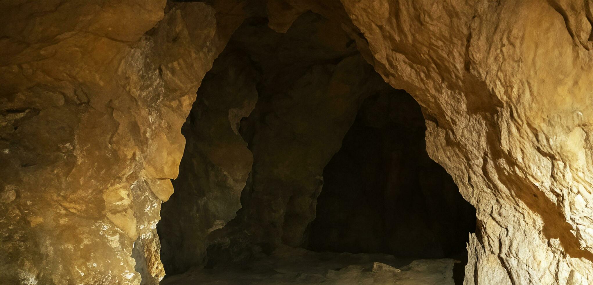 grot ondergronds kloof grot tunnel spleet in rots foto