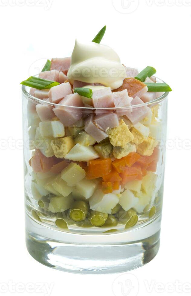 portie Russische salade foto