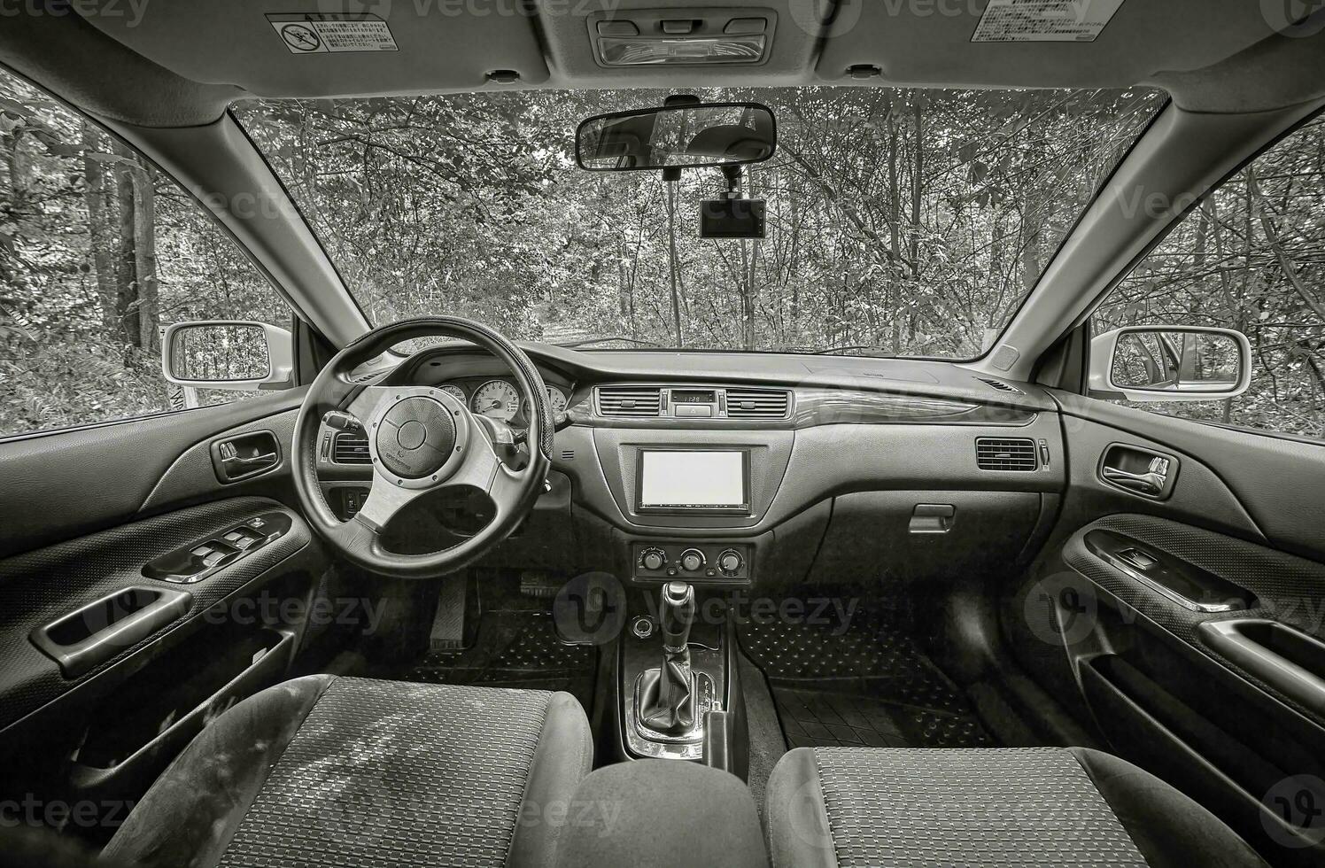 binnen moden auto achtergrond, binnen auto interieur elementen behang foto
