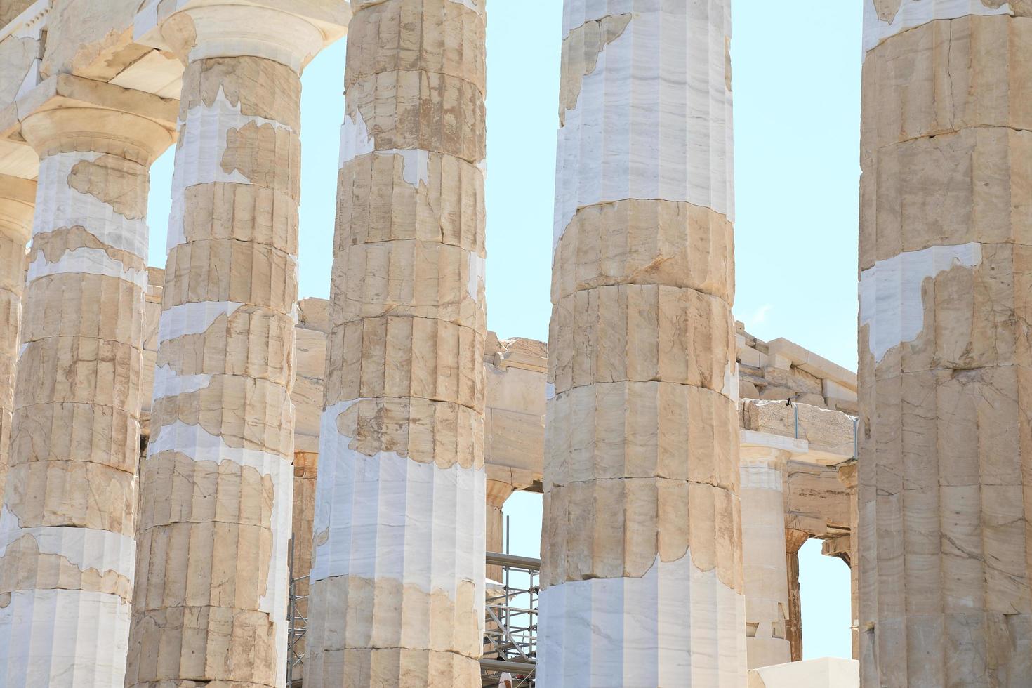 parthenon tempel op de akropolis van athene, griekenland foto