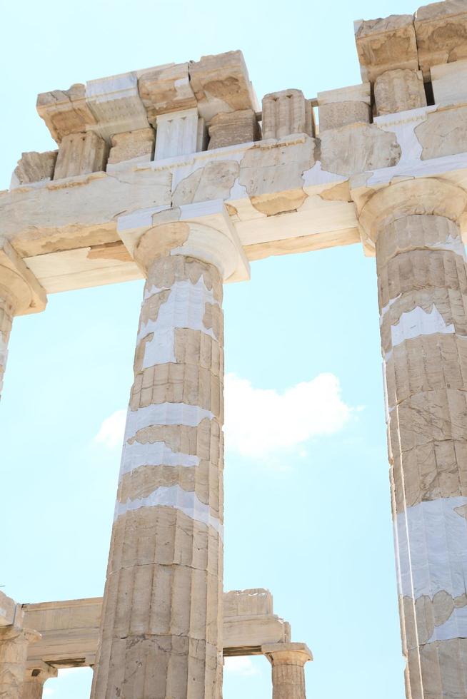 parthenon tempel op de akropolis van athene, griekenland foto