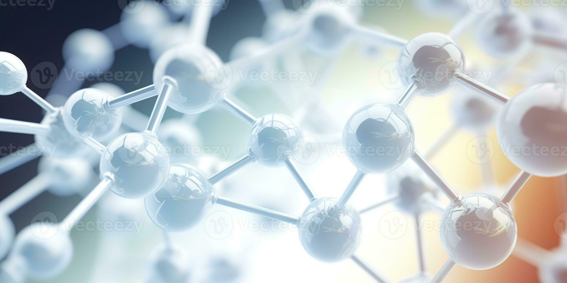 generatief ai, abstract moleculair vorm geven aan, single amino zuur molecuul. chemie geneeskunde onderwijs foto