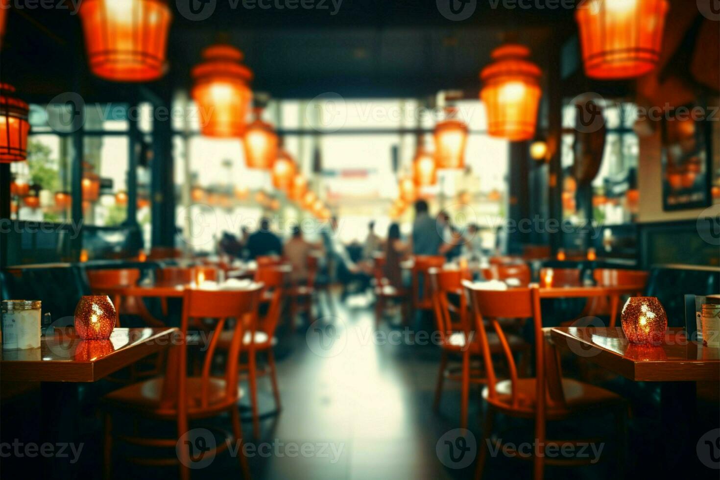 wazig wijnoogst cafe restaurant interieur aanbiedingen een boeiend abstract achtergrond ai gegenereerd foto