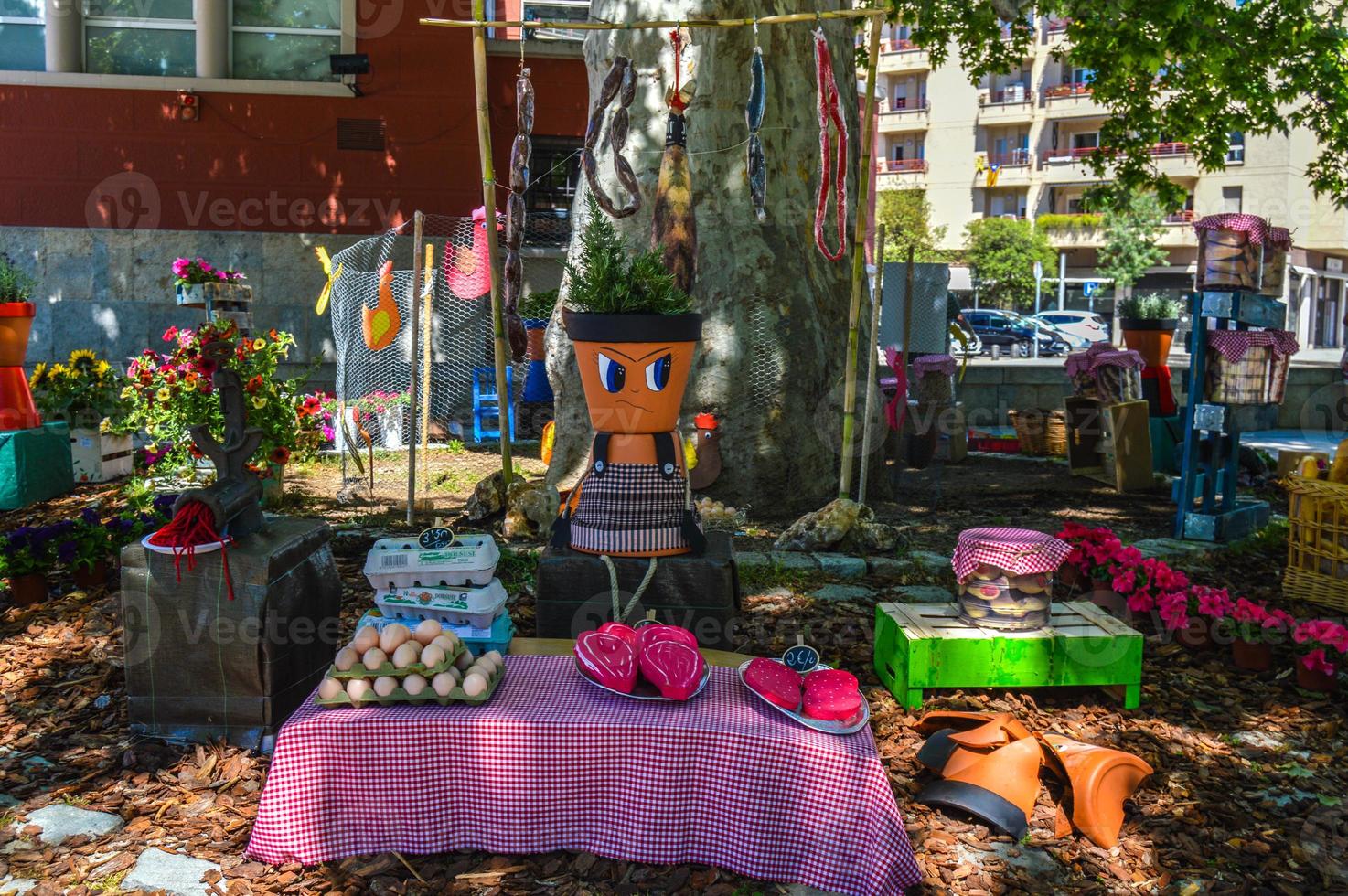 bloemenfestival in girona temps de flors, spanje. 2018 foto