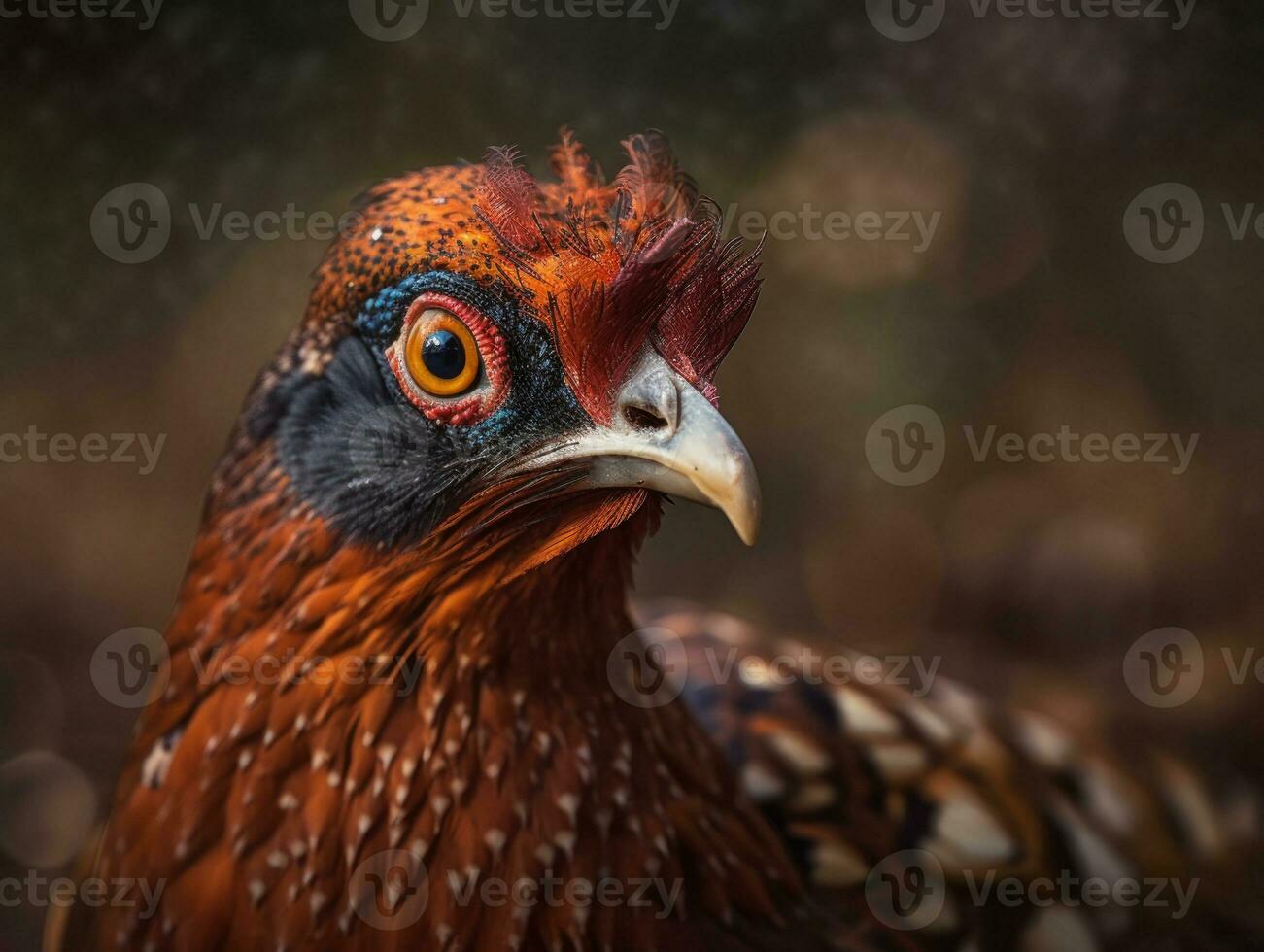 fazant vogel portret ai gegenereerd foto