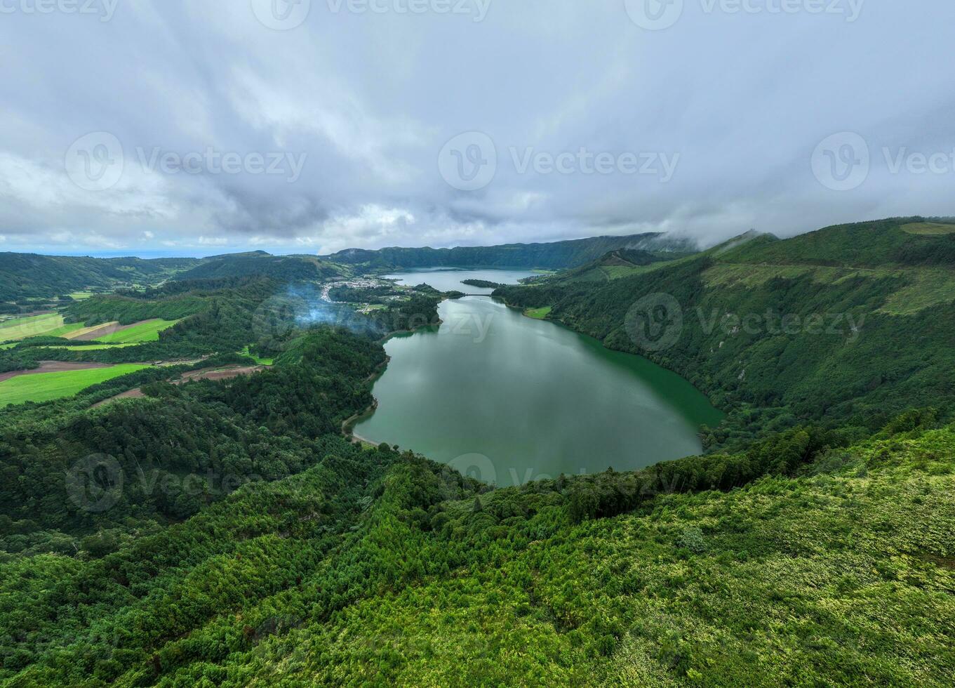 miradouro da uitzicht Doen rei - azoren, Portugal foto