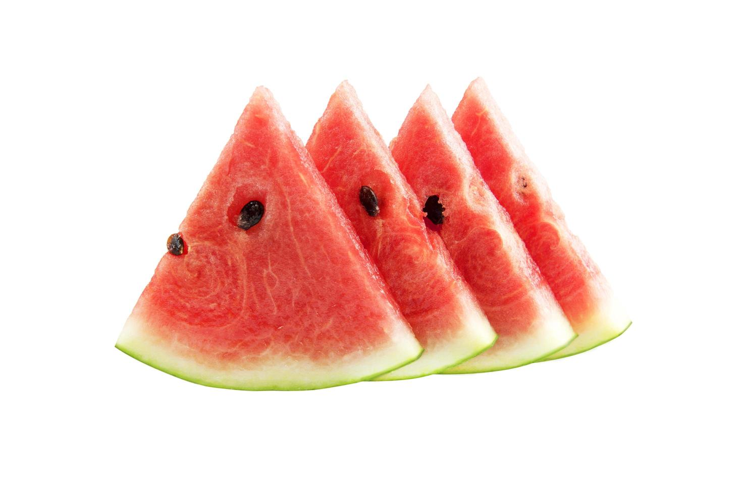 witte geïsoleerde watermeloen stuk achtergrond foto