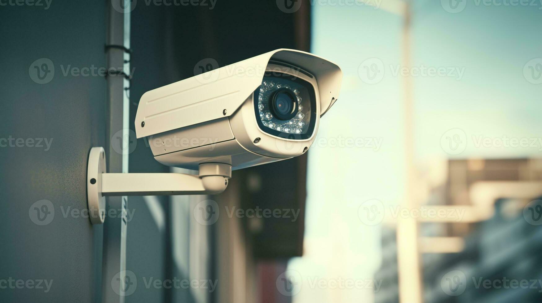 cctv veiligheid camera, opname en toezicht houden de criminelen tafereel foto