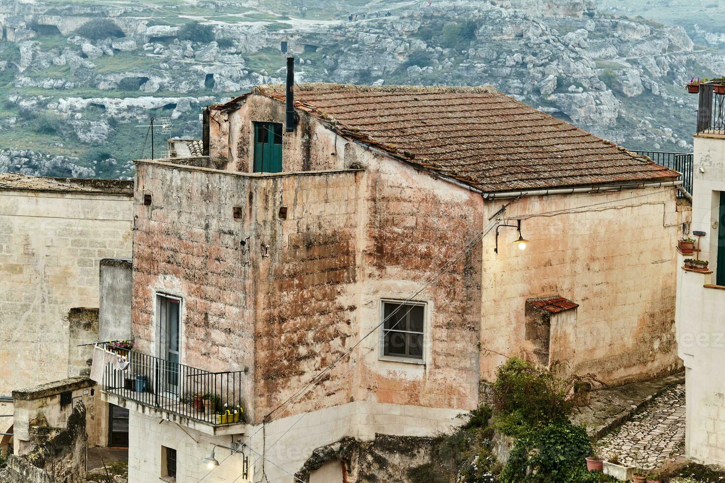 adembenemend visie van de oude stad- van matera, zuidelijk Italië. foto