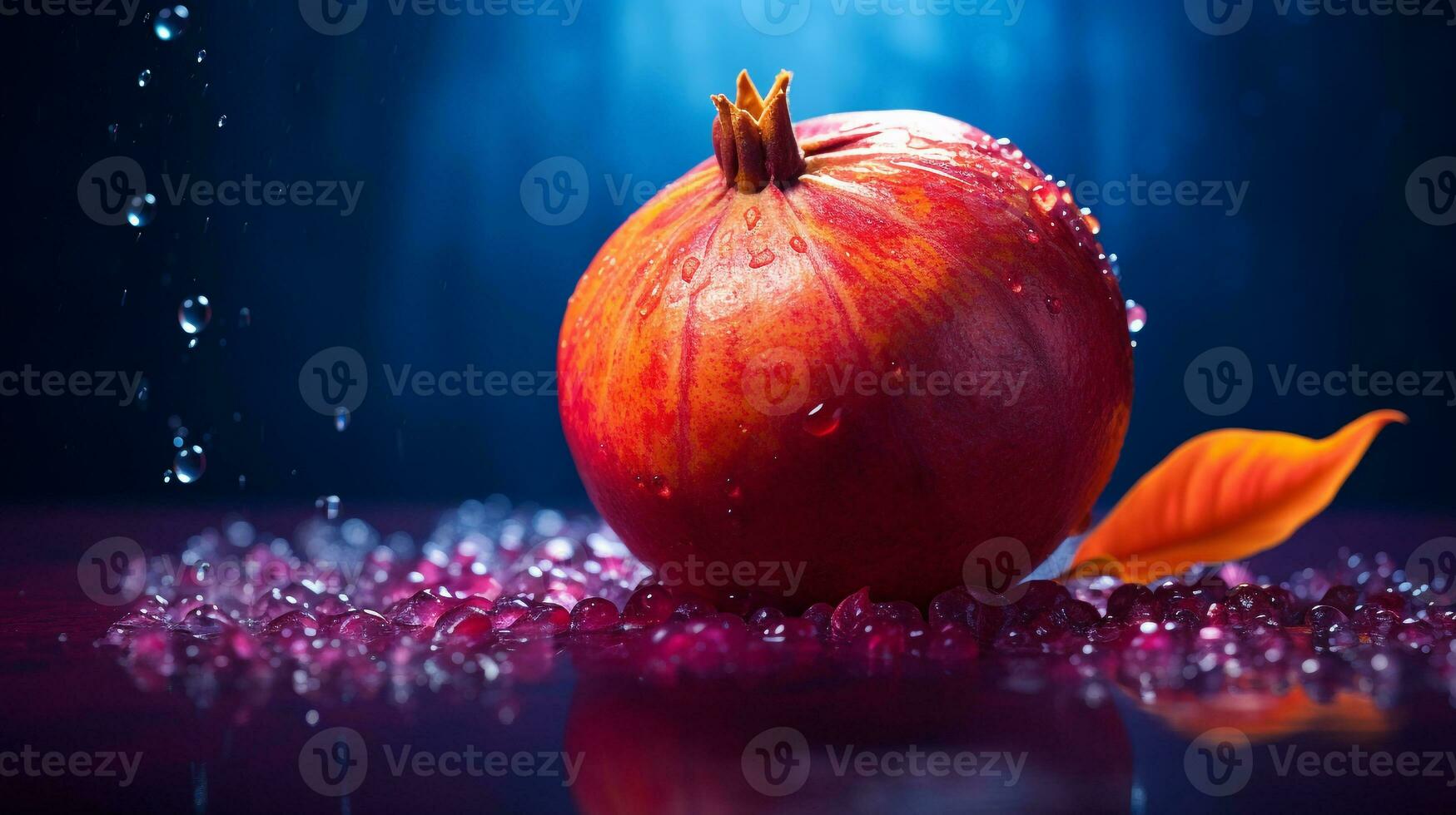 foto van arbei fruit voor de helft tegen een kleurrijk abstract achtergrond. generatief ai