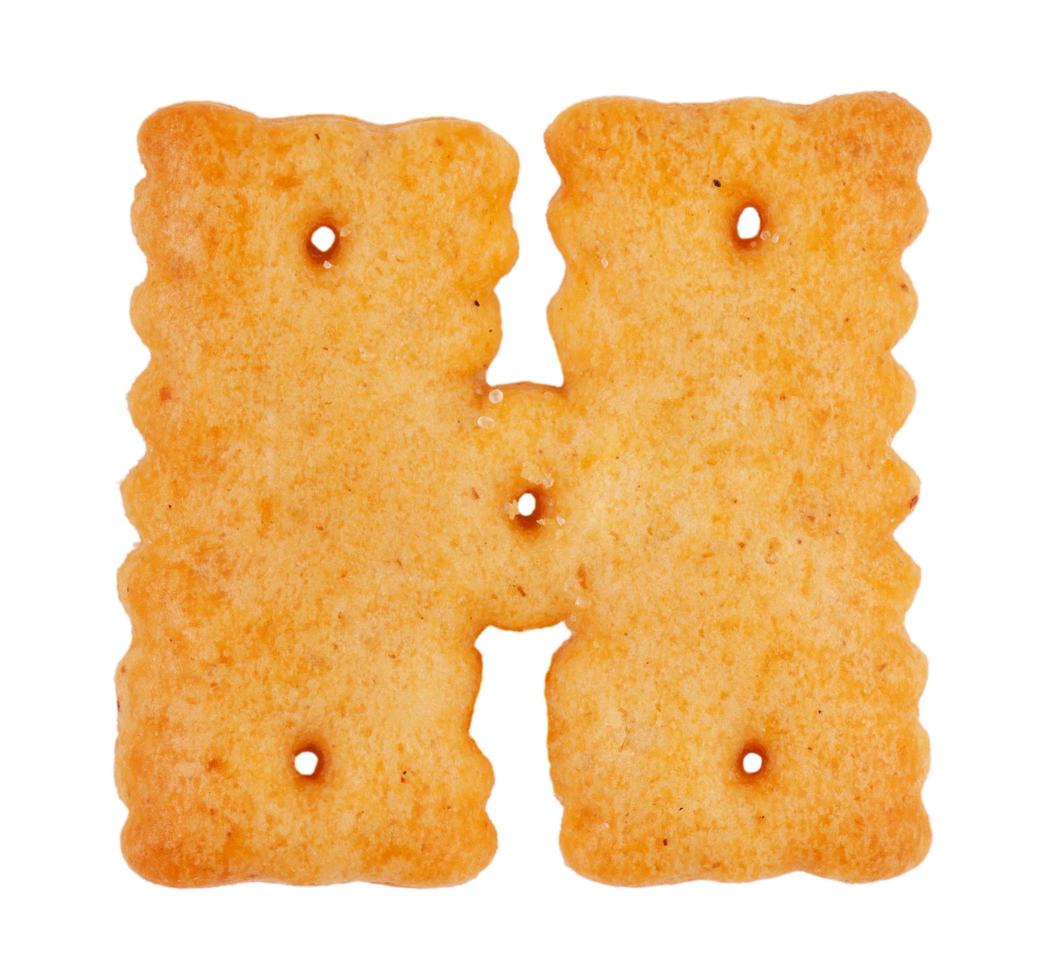 cookies in de vorm van de letter h foto