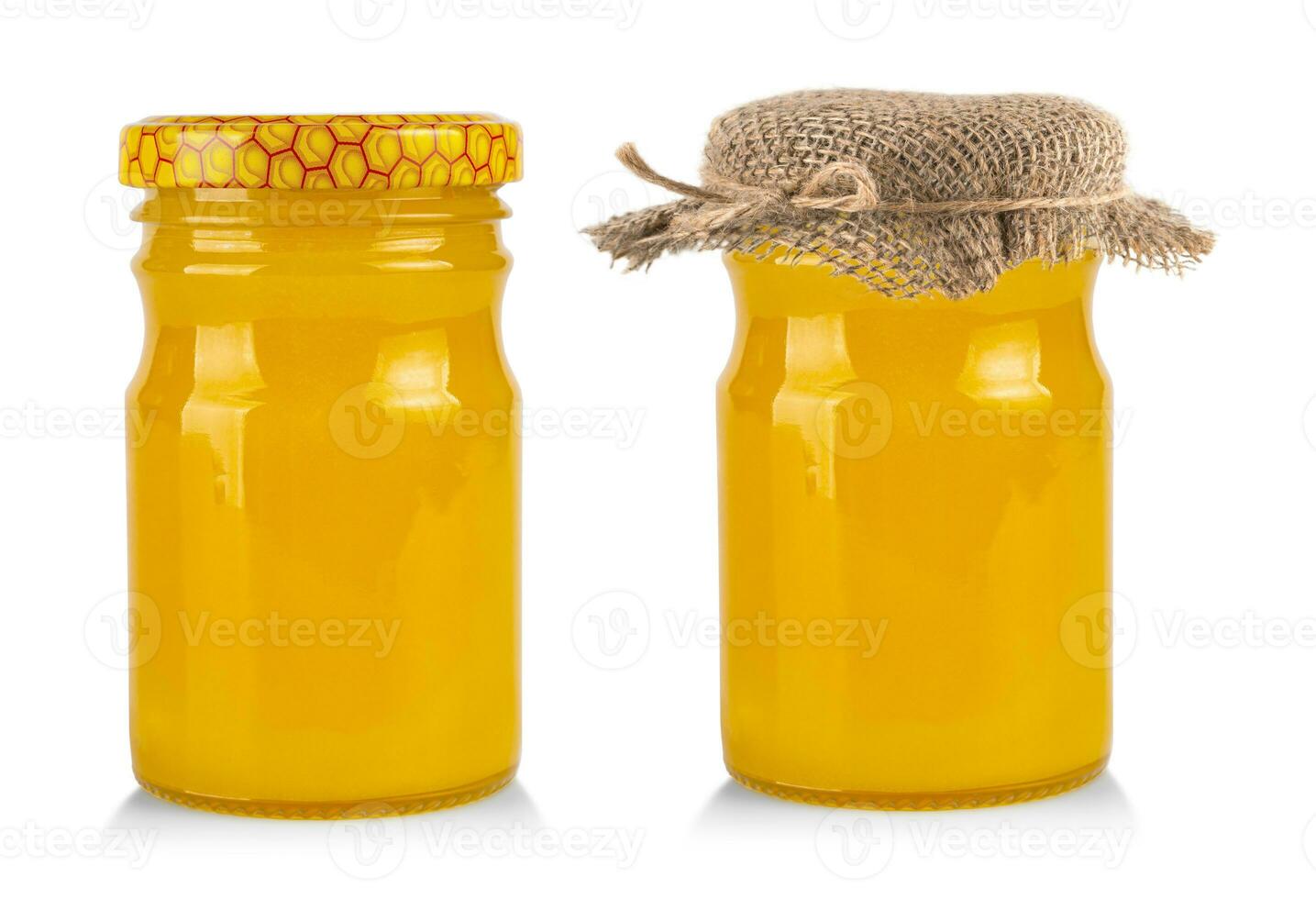 honing pot geïsoleerd Aan wit achtergrond foto