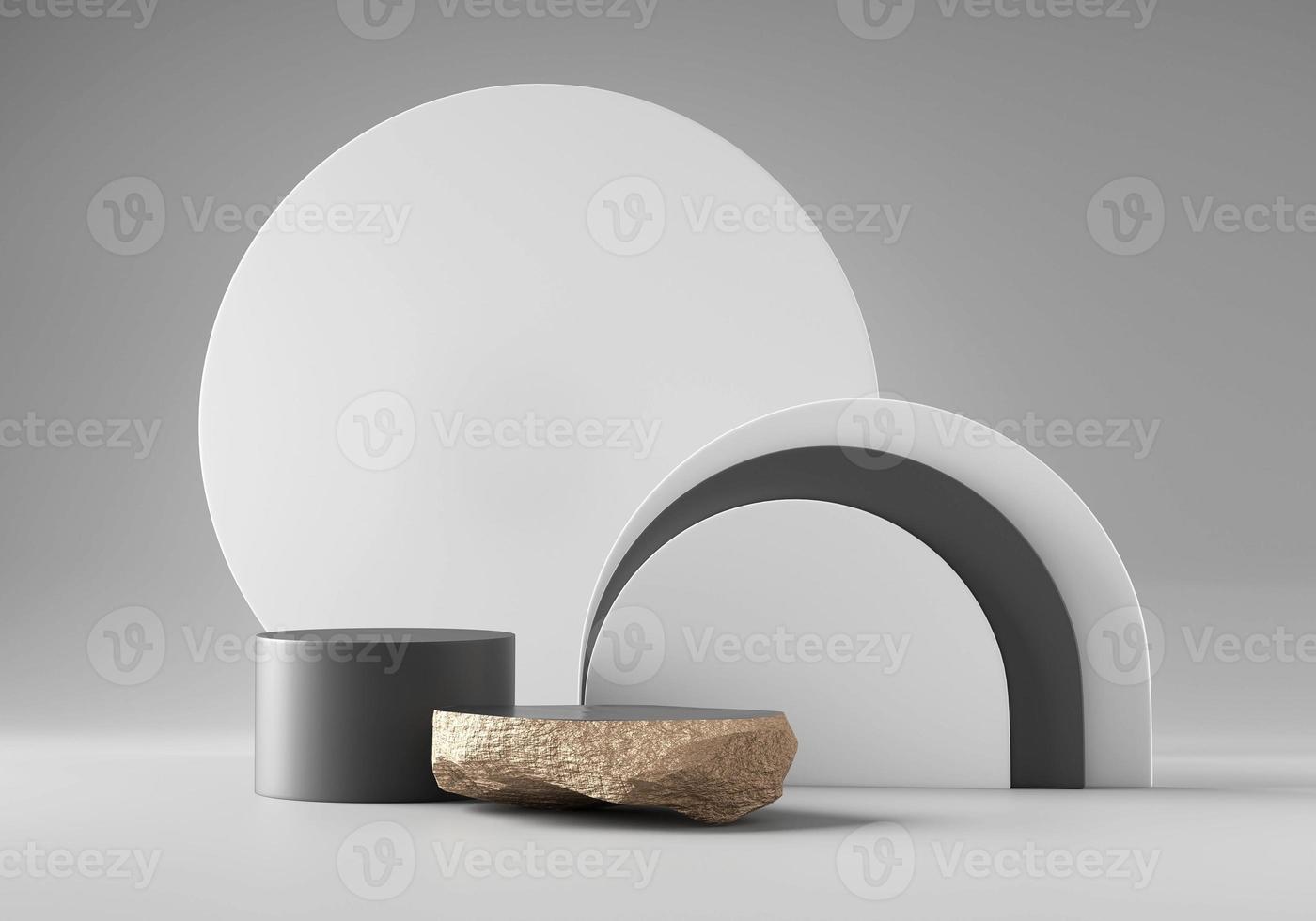 minimale productpresentatie podium platform mock-up 3D-rendering foto