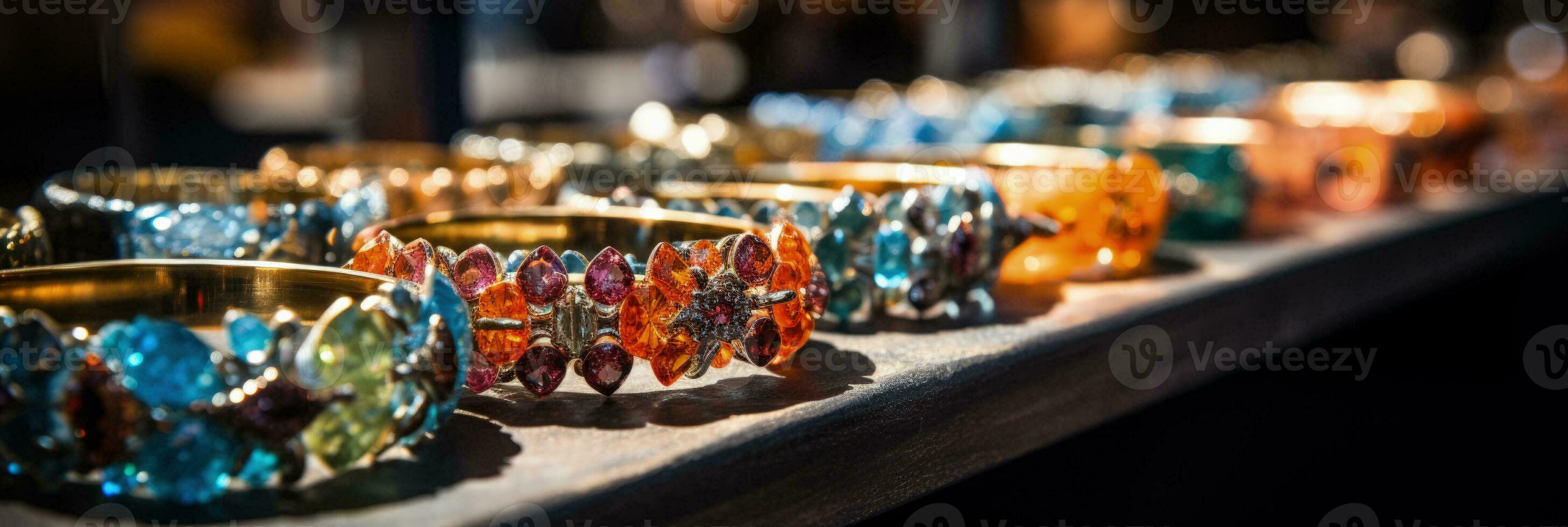Indisch vakantie markt straalt uit met glinsterende voortreffelijk sieraden wordt weergegeven foto