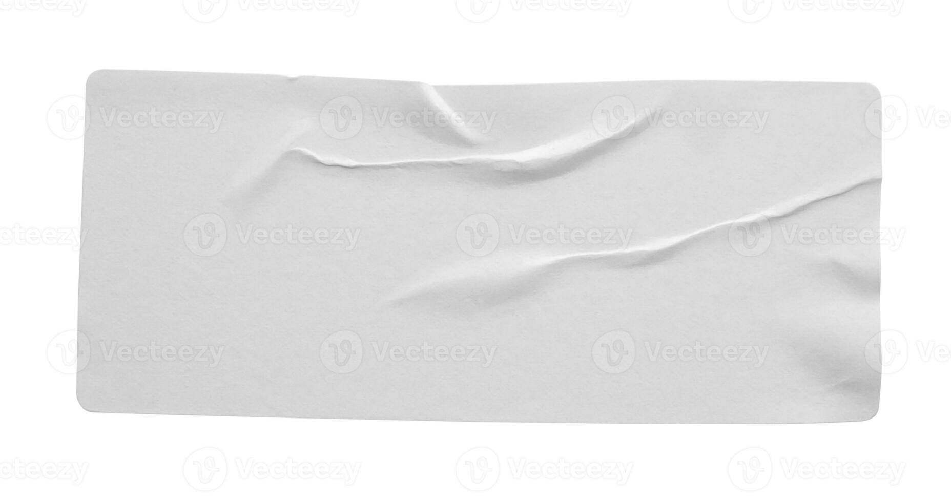 papier sticker etiket geïsoleerd Aan wit achtergrond foto