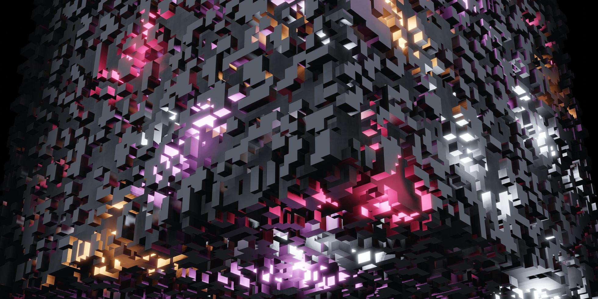 kubussen pixels rubiks kubus isometrisch abstract geometrisch digitale data foto