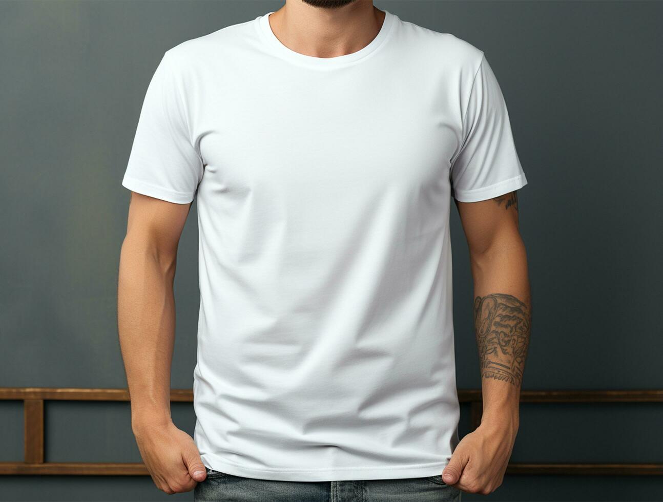 professioneel blanco t-shirt voor mockup ai gegenereerd foto