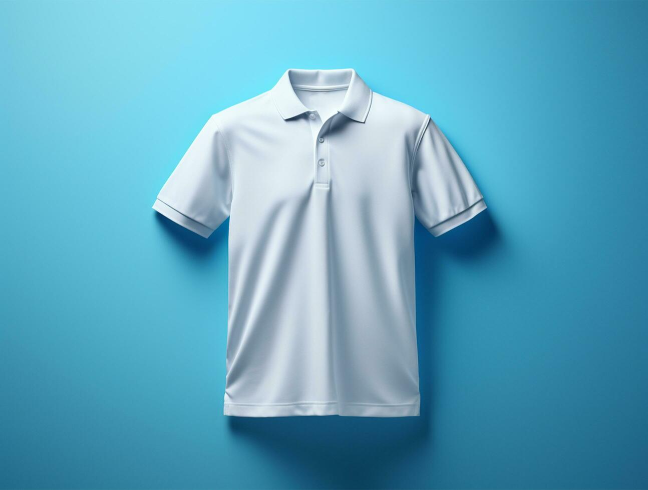 professioneel blanco 3d polo t-shirt ai gegenereerd foto