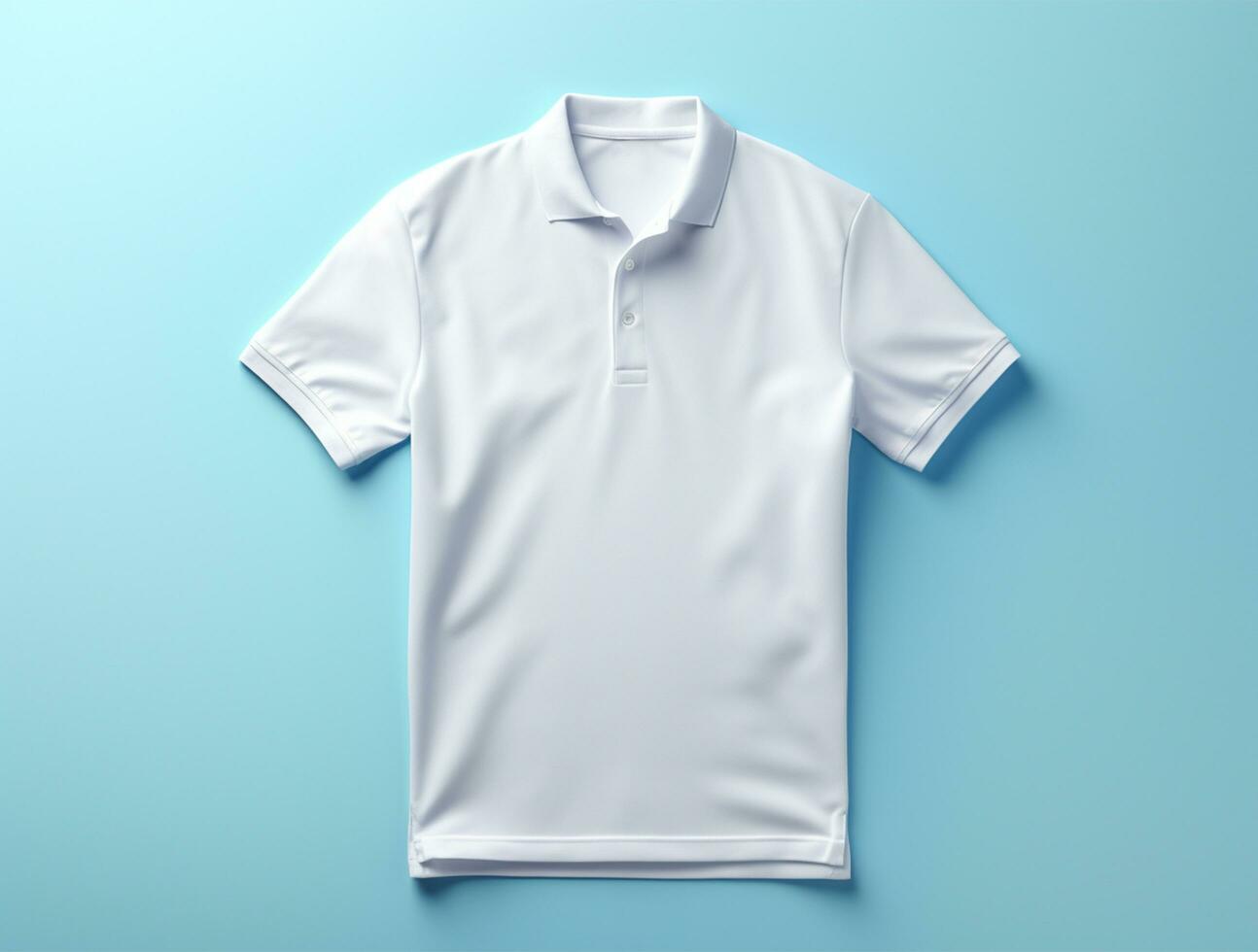 professioneel blanco 3d polo t-shirt ai gegenereerd foto