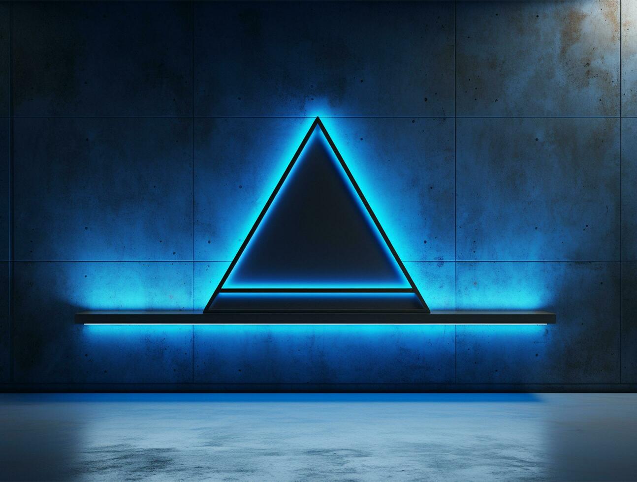 schoon gemakkelijk neon licht 3d baseren voor logo mockup achtergrond ai gegenereerd foto