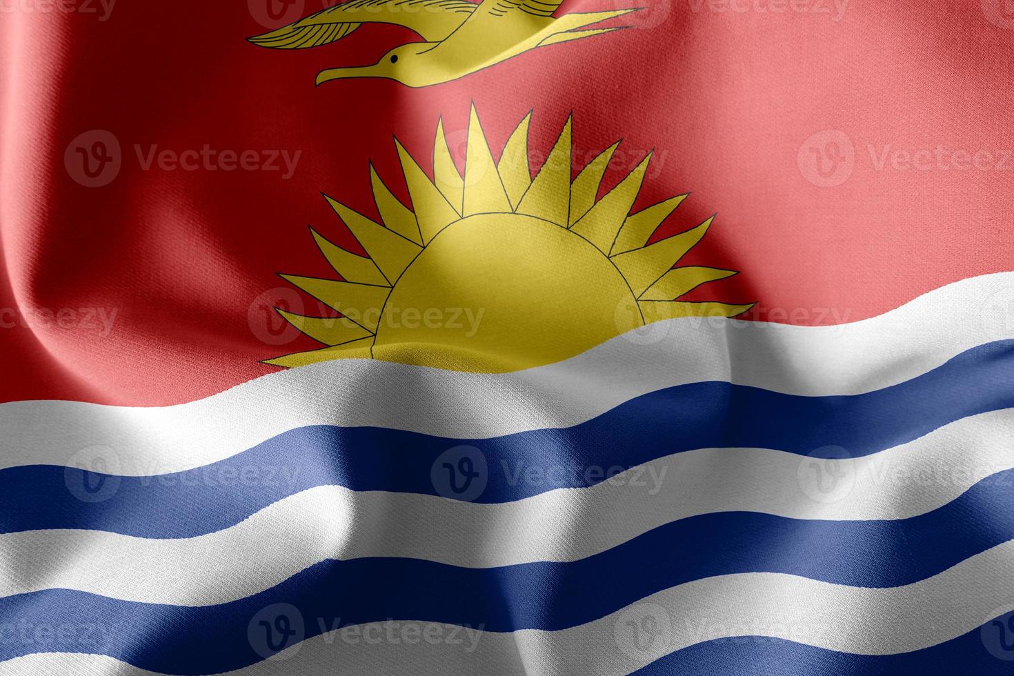 3D-rendering illustratie vlag van kiribati. foto