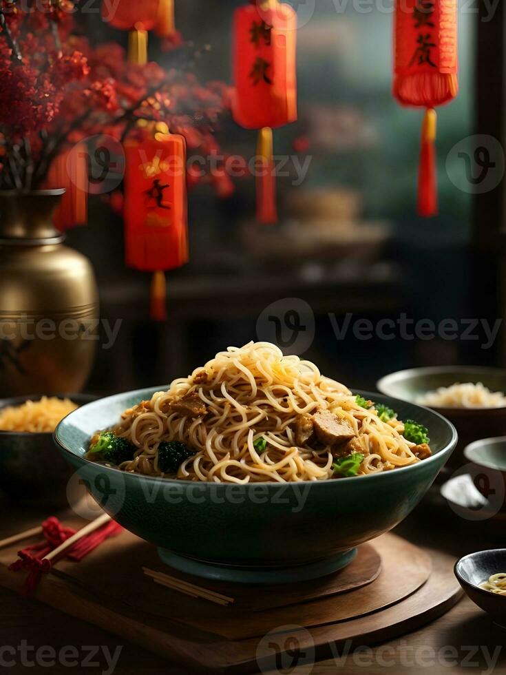 Chinees-stijl gebakken noodle foto