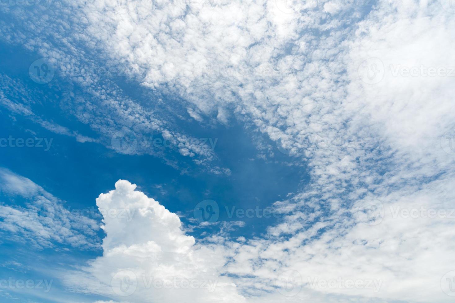 blauwe hemelachtergrond met wolken foto